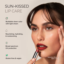 Load image into Gallery viewer, Hydrating Sheer Lip Balm SPF 30 RUBY ingredients

